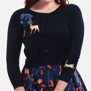 Collectif Jessie Forest Friends Cardigan size M